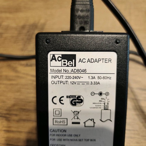 Power supply 12V 3.33A used, DC transformer 12V