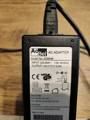 Power supply 12V 3.33A used, DC transformer 12V