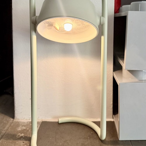 IKEA bedside lamp, pastel mint color