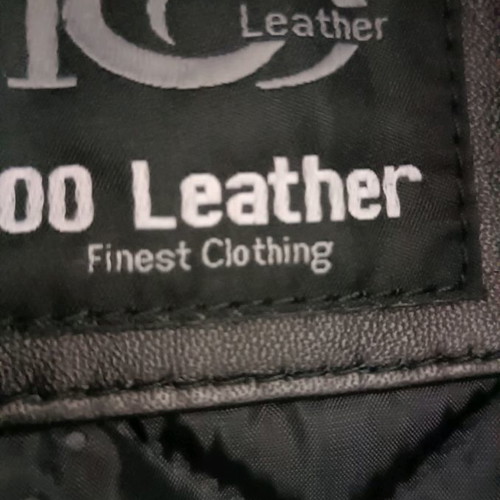 Men's leather jacket used with fur XXL black
