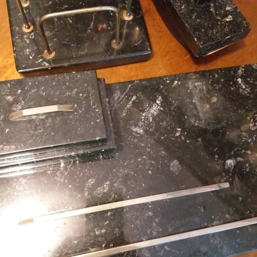 UNIQUE RARE 1950s MARBLE OFFICE SET!