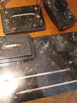 UNIQUE RARE 1950s MARBLE OFFICE SET!