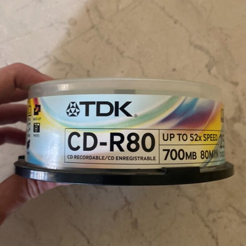 TDK CD blank 700MB used, pack of 10 discs