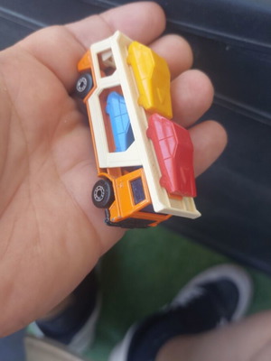 Matchbox Lesney 11F Bedford Car Transporter, оранжево и кремаво, Superfast