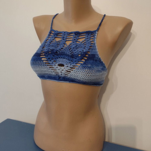 Women's bustier new, size XS and S, microfiber, blue
