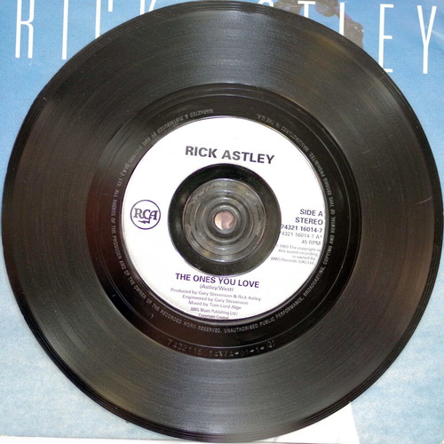 Rick Astley The Ones You Love & Stop Breaking Your Heart 7'' vinyl used, pop