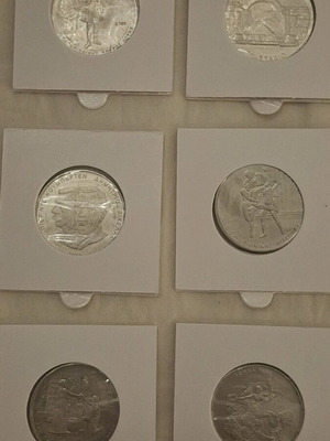 Greek commemorative 500 drachma coin sets, new, Athens 2004