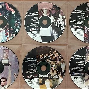 Έξι  DVD με τις μεγάλες στιγμές στην Ευρώπη του Παναθηναϊκού από το Sport time  ( Μπάσκετ ) όλα μαζί