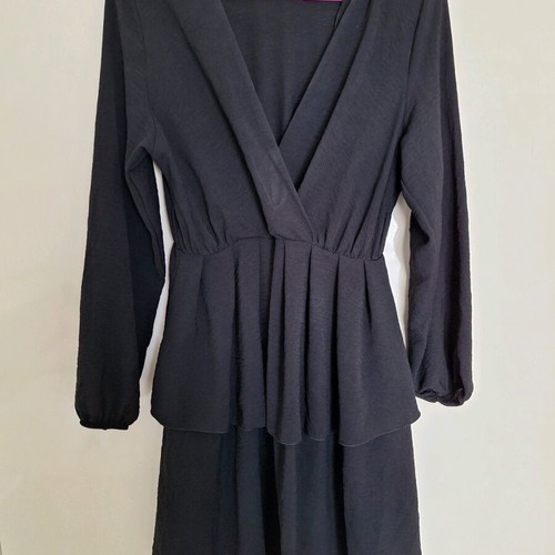 Wrap dress like new, black, size M