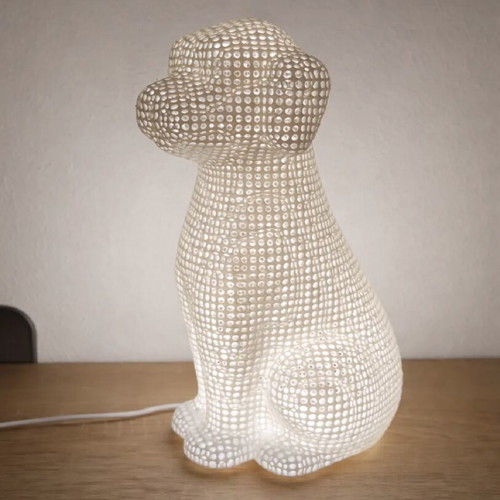 Led dog table lamp new with 3D perforated design