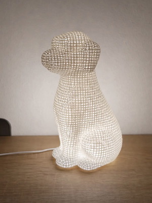 Led dog table lamp new with 3D perforated design