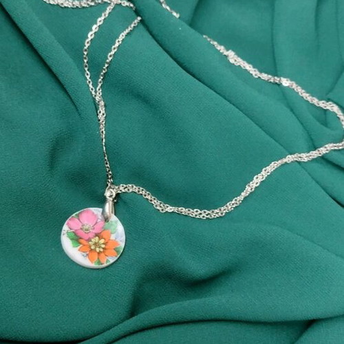 Seltmann Weiden necklace with double stainless steel chain, custom made