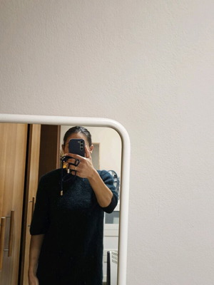 Cos knitted top green like new, thin wool with 3/4 sleeve