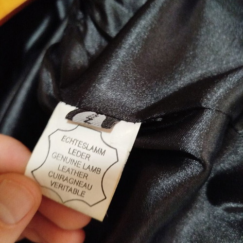 Vintage Leather Millenium Jacket Large with Genuine Lamb Leather and Natural Fur