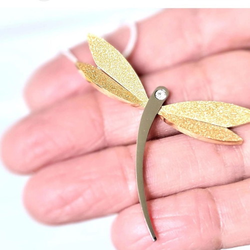 Dragonfly necklace new, minimal elegant design in gold and silver
