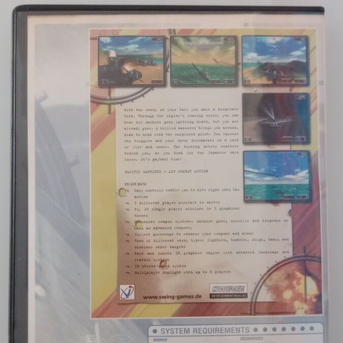 Pacific Warriors videogame used, PC platform
