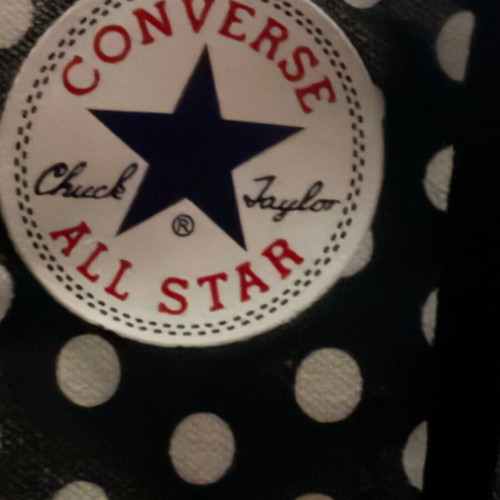 Converse All-Star High Top Shoes like new, black and grey dotted