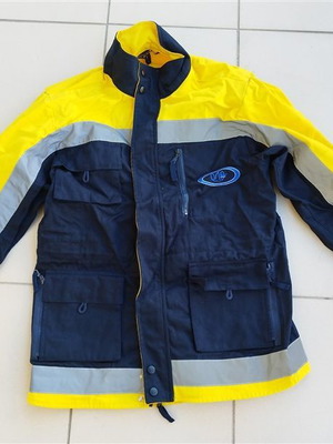 Il MONDO work jacket yellow/dark blue new with reflective strips