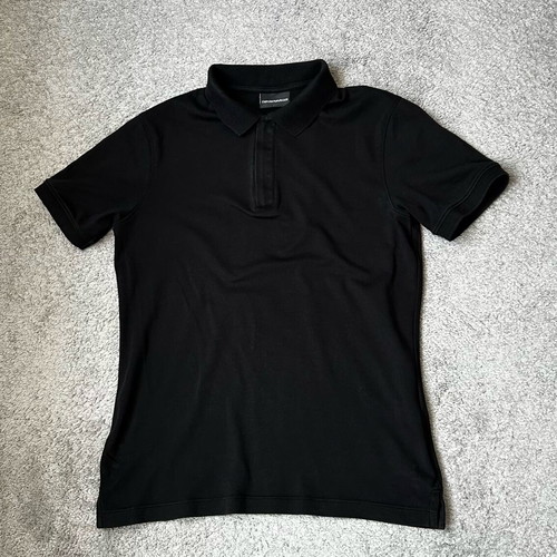 Emporio Armani men's zip polo shirt S like new, black