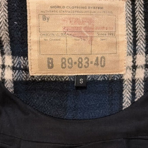 Staff short wool coat used, size S, black and blue