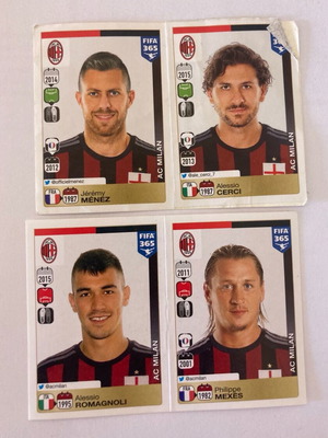 Panini FIFA 365 (584, 585, 607, 608) In good condition Price 1.50 Euros