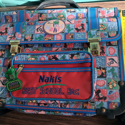 Vintage Nakis "Winner" School Bag and Pencil Case Set New
