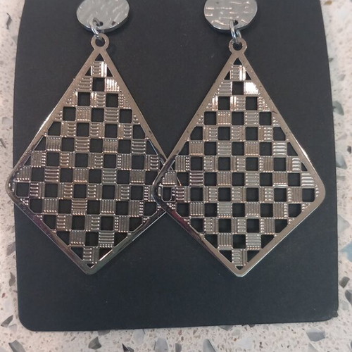 Stainless steel earrings new, 6cm, silver color