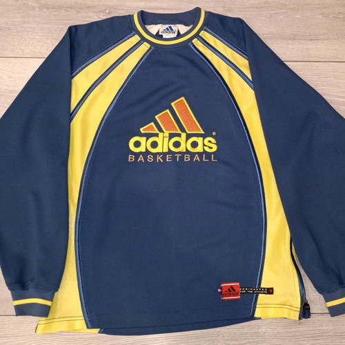 Adidas Basketball shirt like new, size Large, blue and yellow vintage