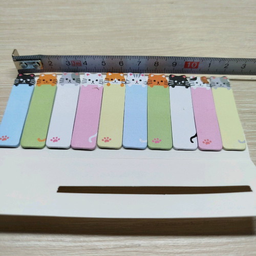 Sticky bookmarks with colorful cats, new