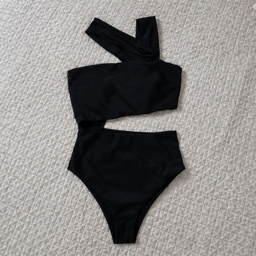 One-piece swimsuit like new, black, size S