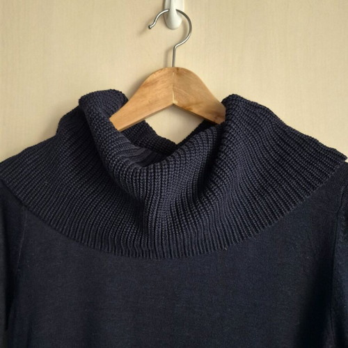 Esmara navy knitted turtleneck dress used, size S