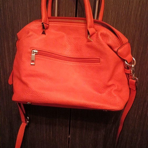 Leather bag like new, orange