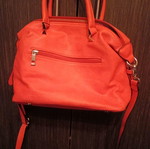 Leather bag like new, orange