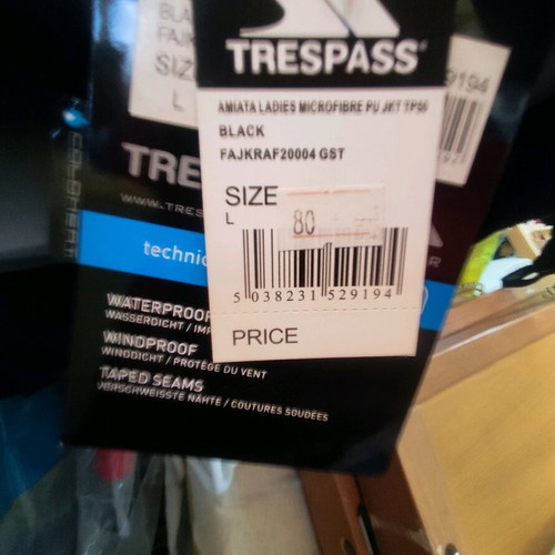 Trespass women's jacket new size Large