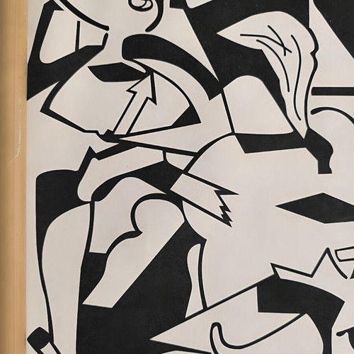 Guernica canvas print by Picasso 100x52 cm like new with wooden bars