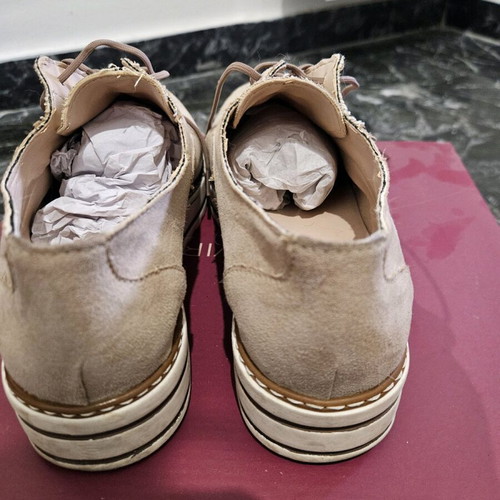 Suede Γυναικεία Παπούτσια Τύπου Oxford Μεταχειρισμένα, Μπεζ, Μέγεθος 38