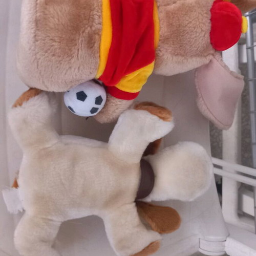 Plush dogs used, set of 2