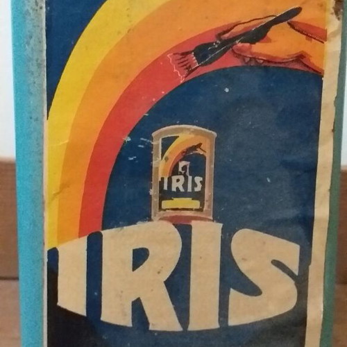 Iris paint collectible containers used, set of 3 full cans