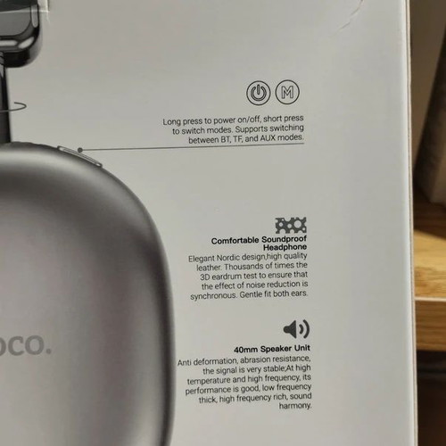 Hoco W35 Max Hybrid Headphones new with 800mAh battery and 90 hours