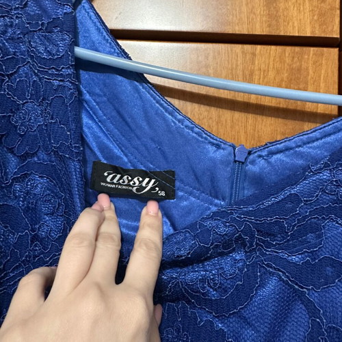 Blue lace dress Assy Fashion like new, evening size 58