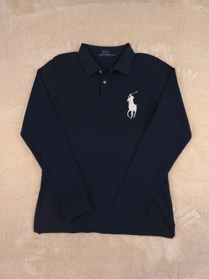 Ralph Lauren The Skinny Polo μπλούζα μπλε βαμβάκι σαν καινούργια, μέγεθος M