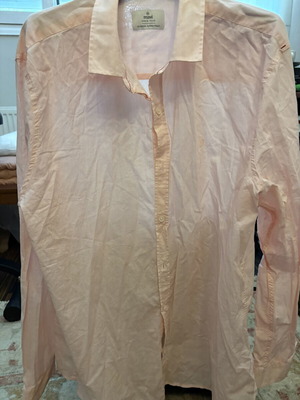 Men's long sleeve beige shirt XXL cotton new