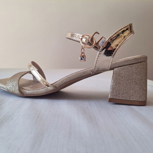 Gold Sandals size 43, comfortable, new