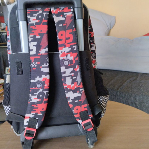 Lightning McQueen school trolley bag used