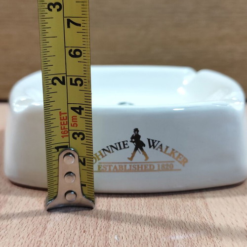 Johnnie Walker Scotch Whisky Ceramic Ashtray used, vintage