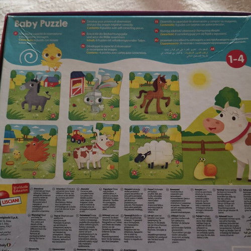 Lisciani Carotina Baby Puzzle The Farm used, 6 small puzzles