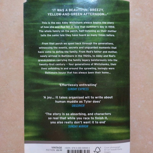 A Spool of Blue Thread by Anne Tyler used English book