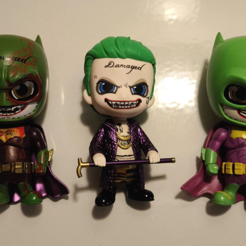 Hot Toys Cosbaby Suicide Squad 3 Joker figures used without packaging