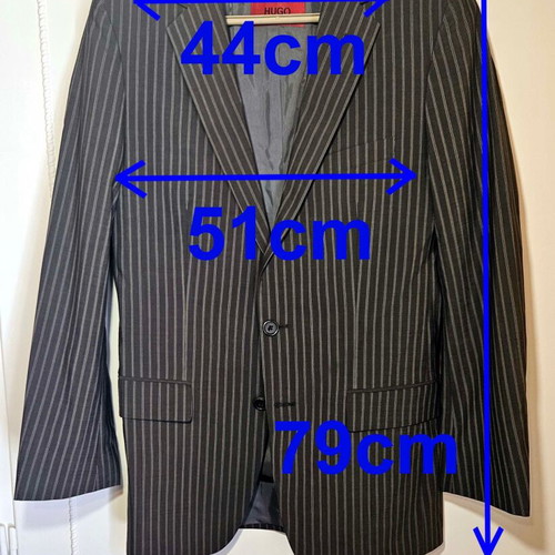 HUGO BOSS Men's Jacket Grey with Stripes Size M Used