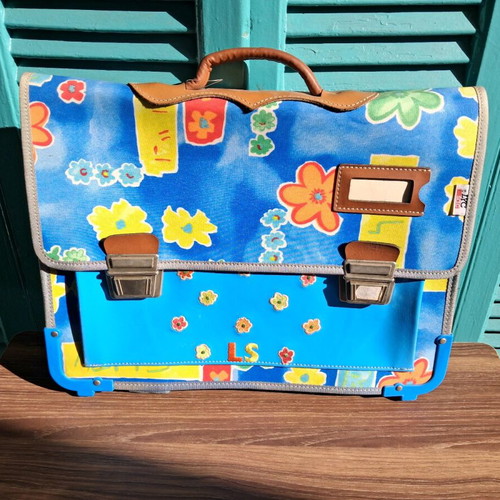 Vintage School Bag 80s-90s "Flower Power" New Greek Made